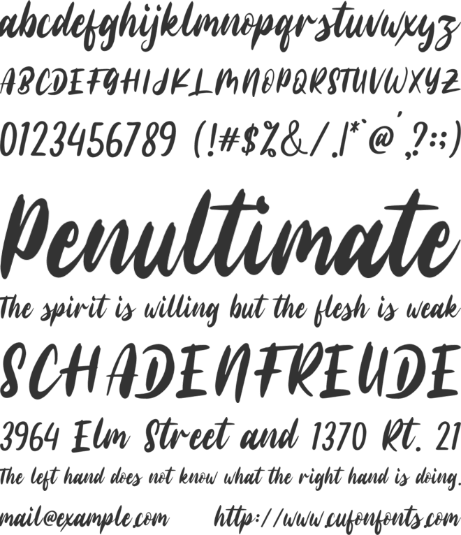 Sweet Nervous font preview