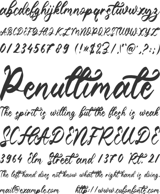 Wristen font preview