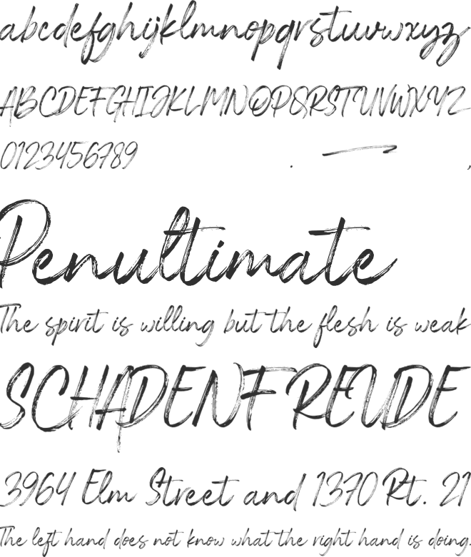 Badlooking Brush font preview
