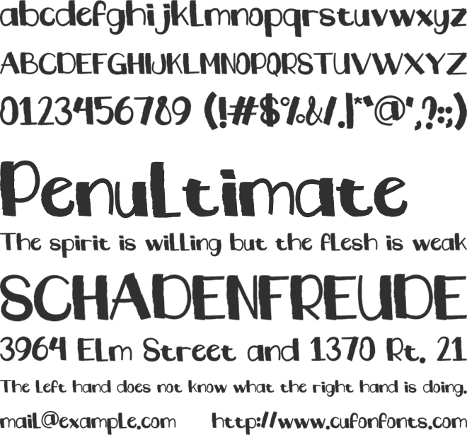 Belaby font preview