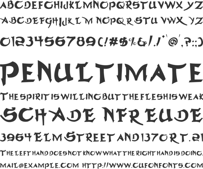 Thrushcross Grange font preview