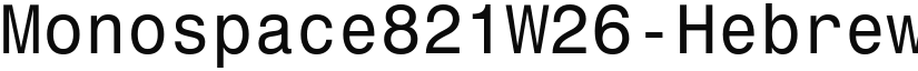 Monospace821W26-Hebrew Regular font