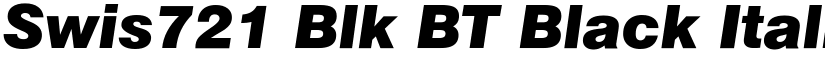 Swis721 Blk BT Black Italic font