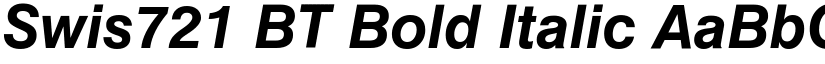 Swis721 BT Bold Italic font