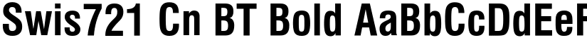 Swis721 Cn BT Bold font