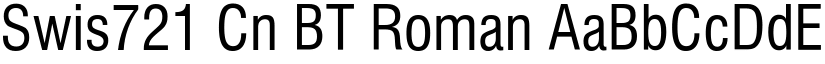 Swis721 Cn BT Roman font