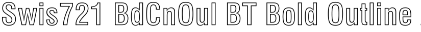 Swis721 BdCnOul BT Bold Outline font