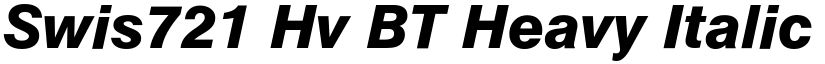 Swis721 Hv BT Heavy Italic font