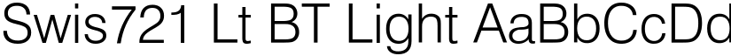 Swis721 Lt BT Light font