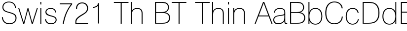 Swis721 Th BT Thin font