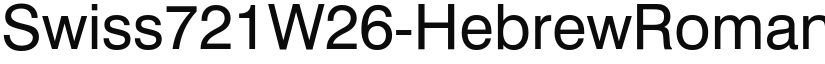 Swiss721W26-HebrewRoman Regular font