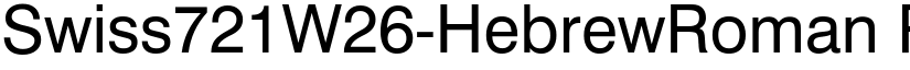 Swiss721W26-HebrewRoman Regular font