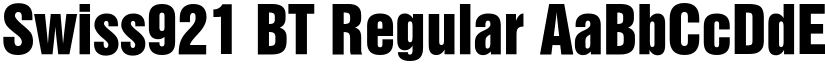 Swiss921 BT Regular font