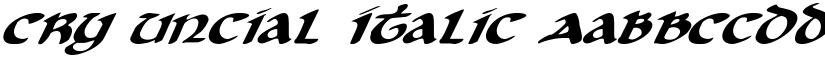 Cry Uncial Italic font