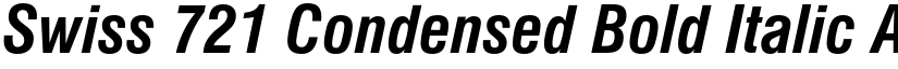 Swiss 721 Condensed Bold Italic font