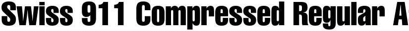 Swiss 911 Compressed Regular font