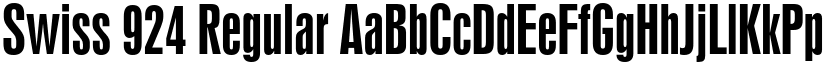 Swiss 924 Regular font