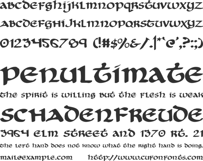 Cry Uncial font preview