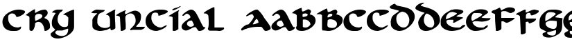 Cry Uncial font