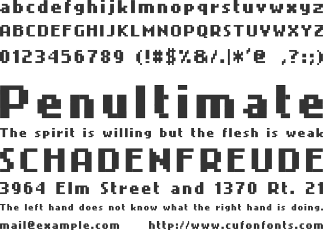 4Mini font preview