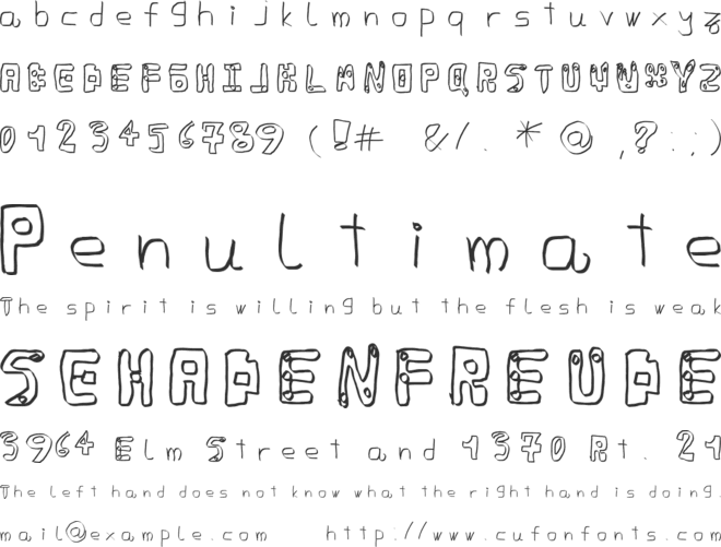 Europe font preview