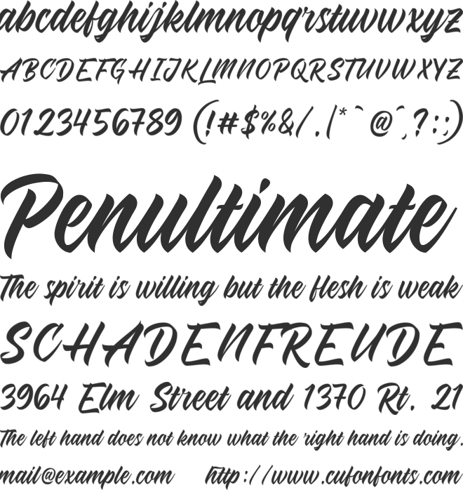The Rich Family font preview