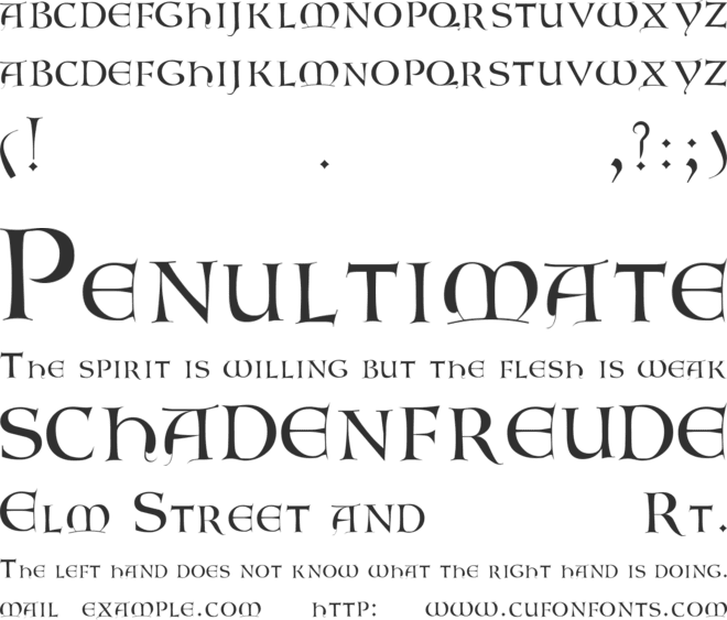 Lombardic font preview