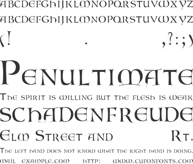 Lombardic font preview