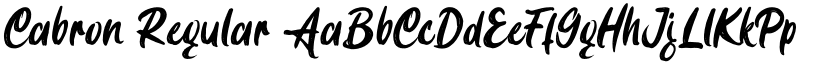 Cabron Regular font