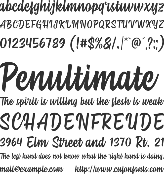 Hipster Salter font preview