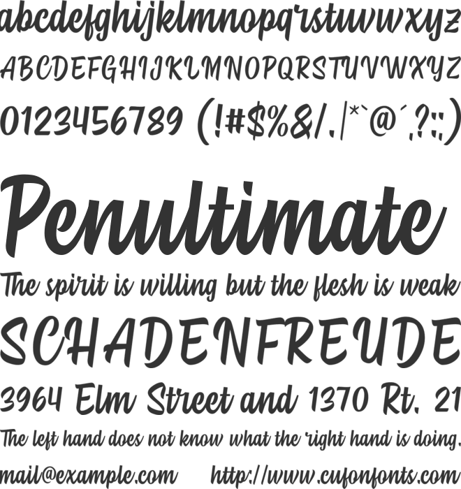 Hipster Salter font preview