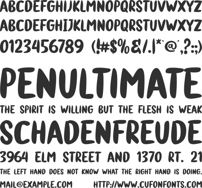 Sushi Delivery font preview