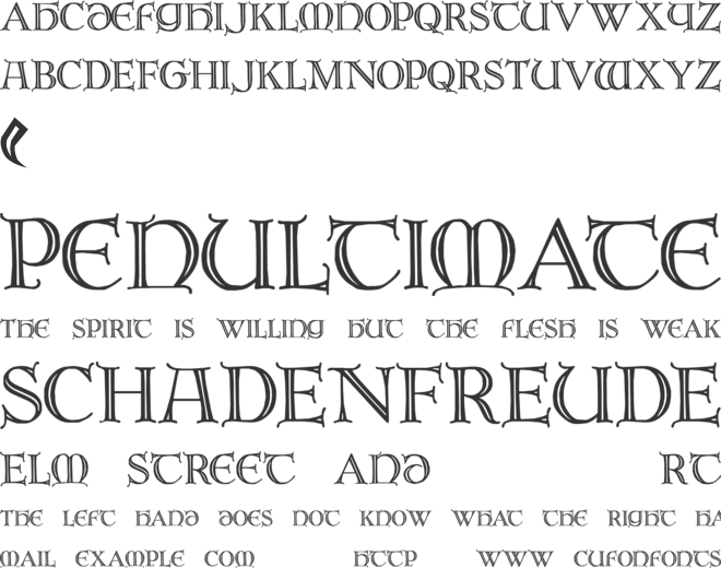 Brandegoris font preview