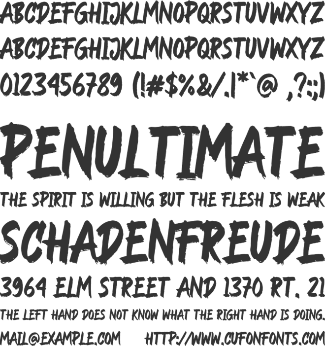 Rockndut font preview