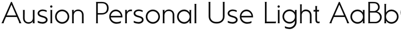 Ausion Personal Use Light font