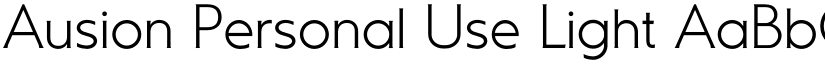 Ausion Personal Use Light font