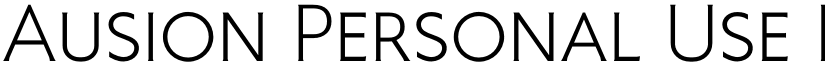 Ausion Personal Use LightCAPS font