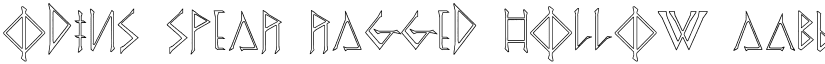 ODINS SPEAR RAGGED HOLLOW font