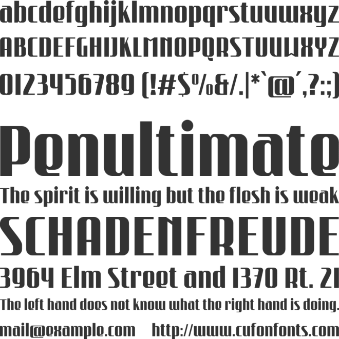 RUSHTONE font preview