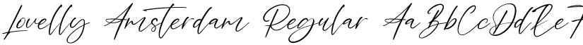 Lovelly Amsterdam Regular font