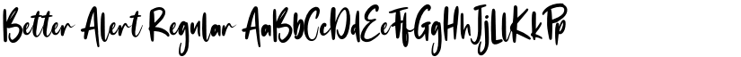 Better Alert Regular font