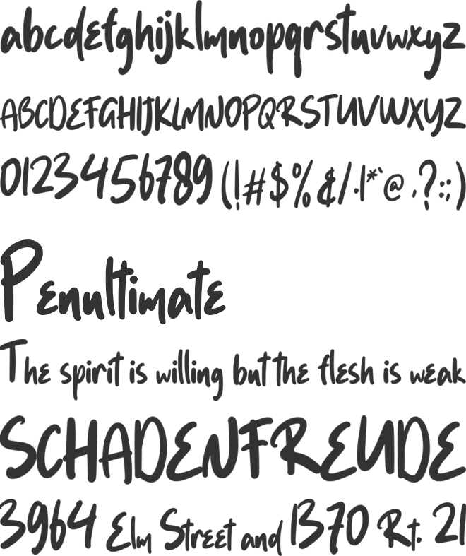 Brenlla font preview