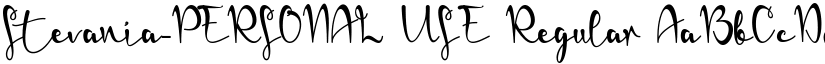 Stevania-PERSONAL USE Regular font