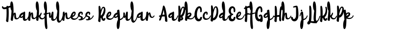 Thankfulness Regular font