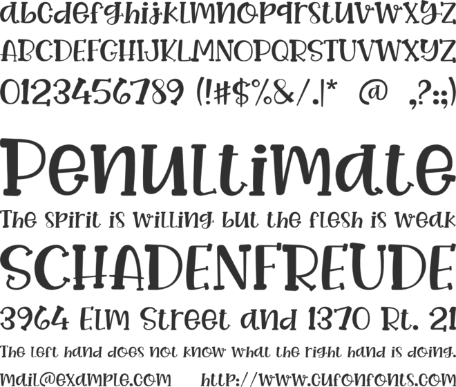 BASTA Sweet font preview