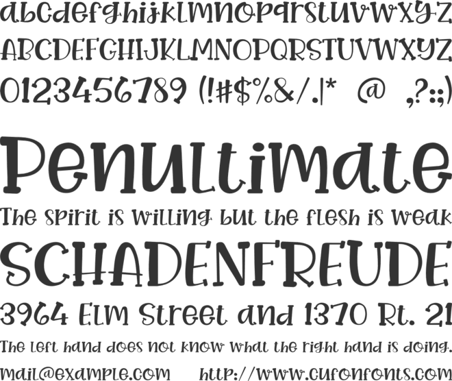 BASTA Sweet font preview