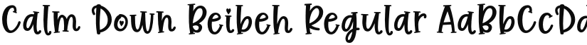 Calm Down Beibeh font download