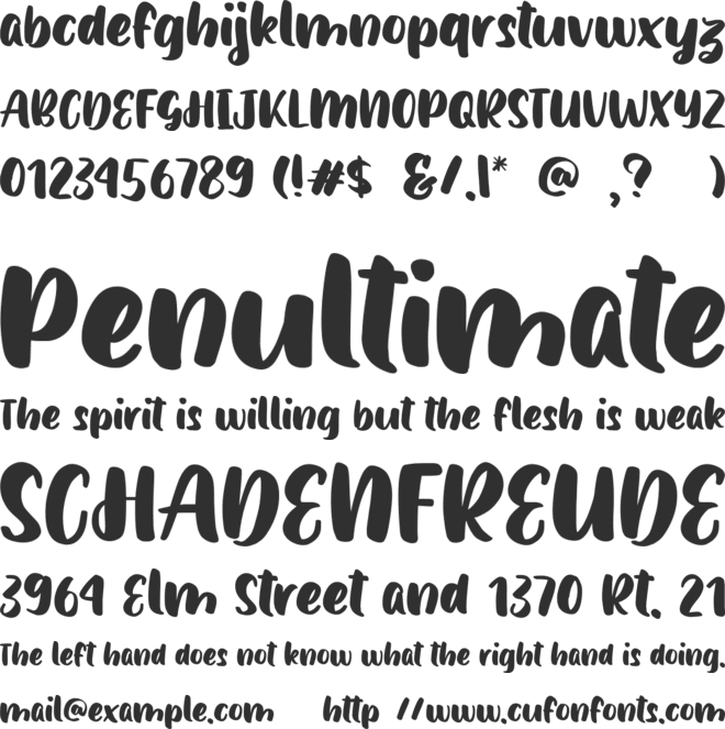 Hello Amargo font preview