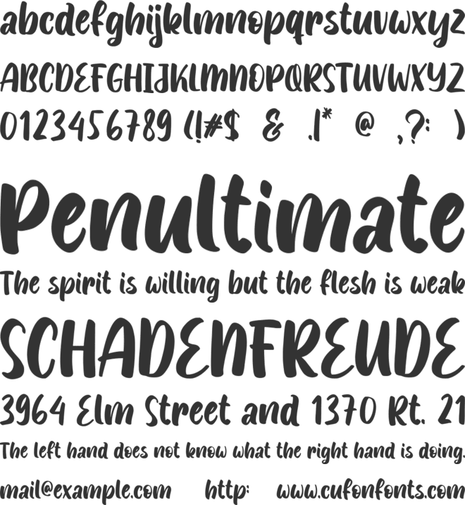 Remon Holiday font preview