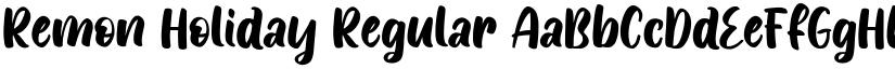 Remon Holiday Regular font